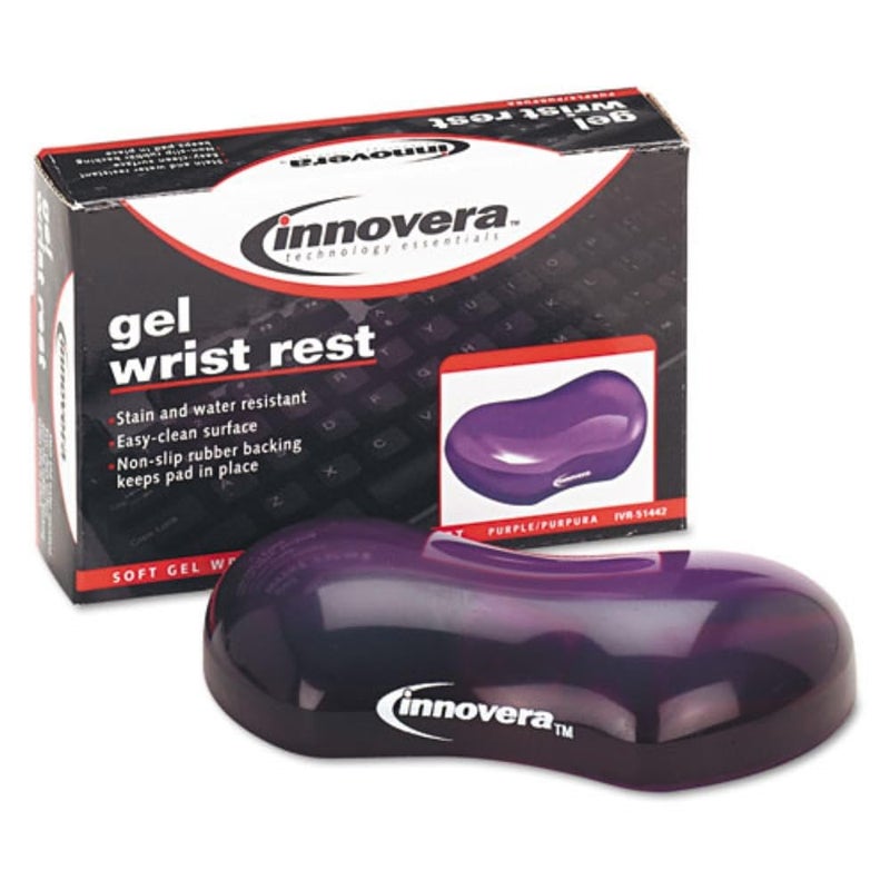 Innovera Gel Mouse Wrist Rest, 4.75 x 3.12, Purple - Image 1